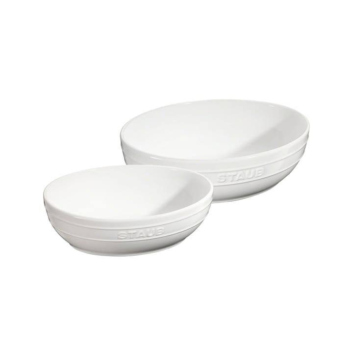 Staub bowl set oval 2 pieces - white - STAUB
