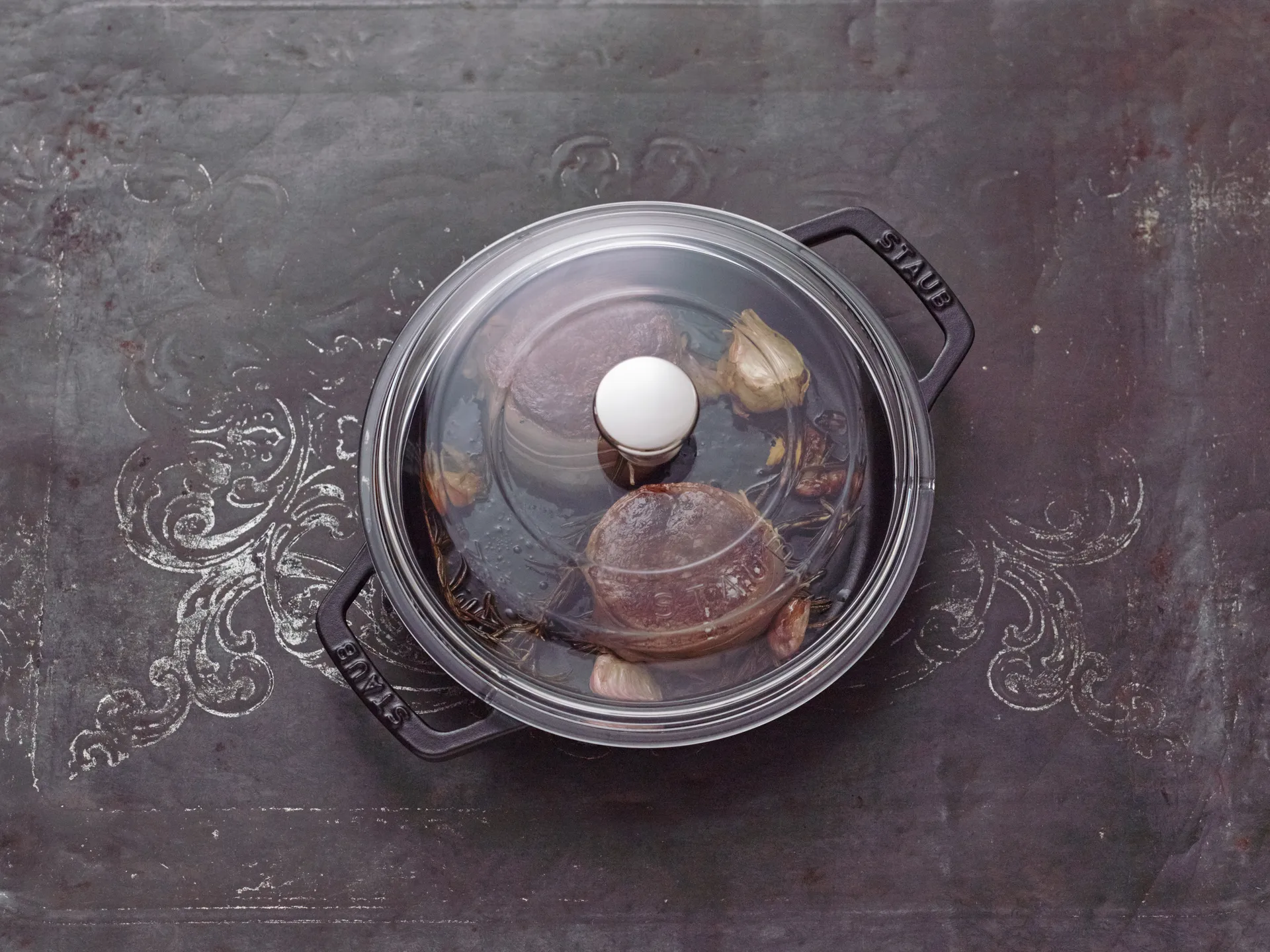 Staub braiser cast iron 2 handles black, Ø20 cm STAUB