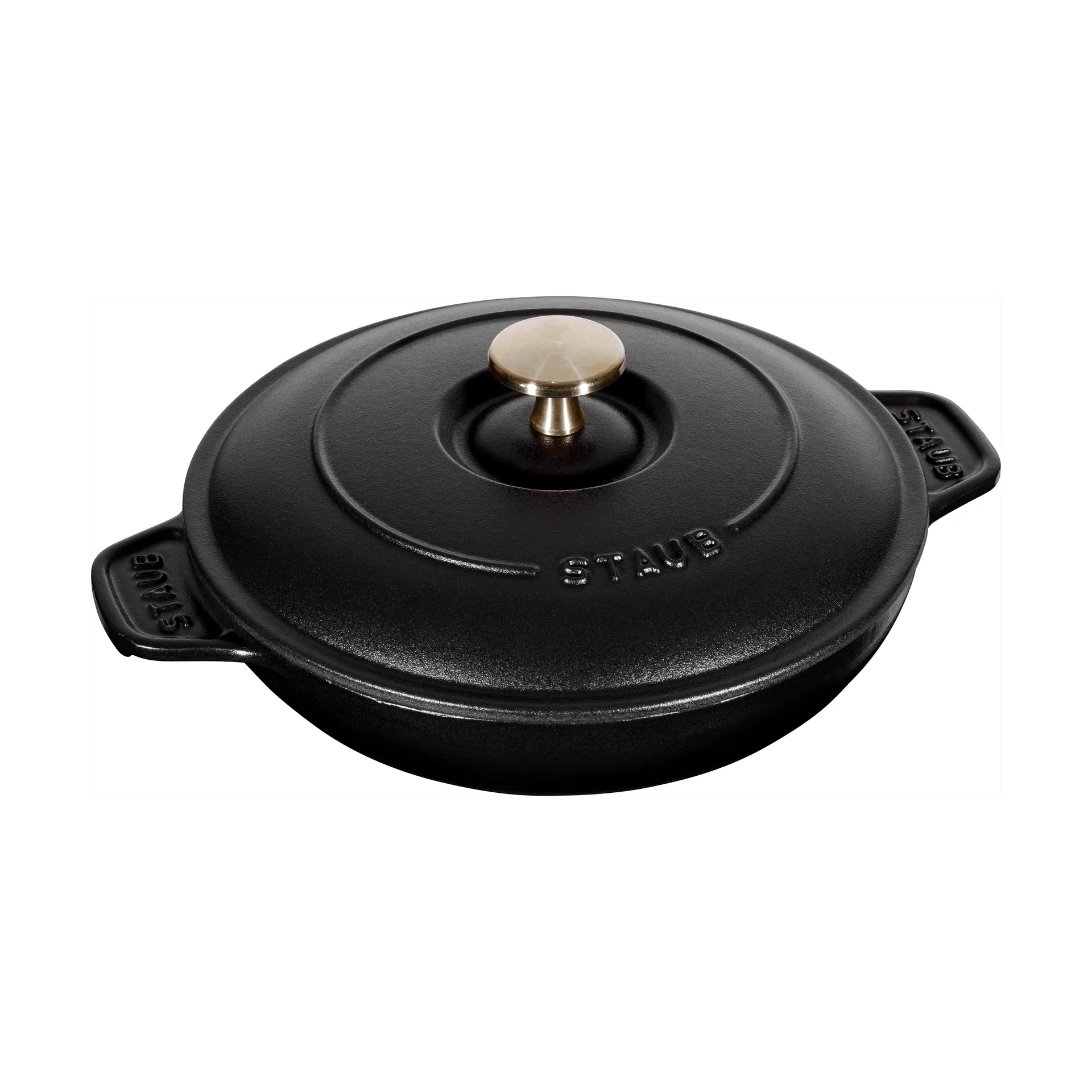 Staub cast iron casserole with lid round Ø20 cm, Black STAUB
