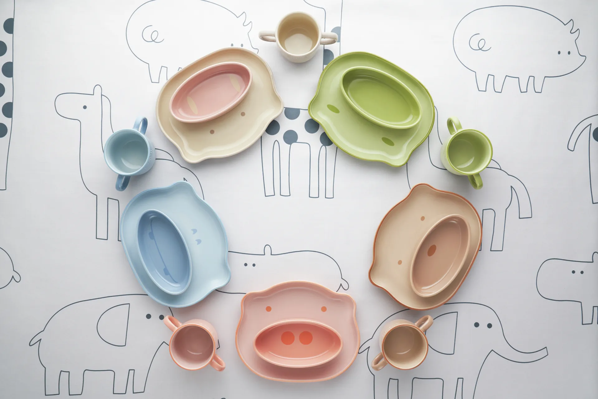 Staub children's dinnerware 4 pieces, Brown STAUB