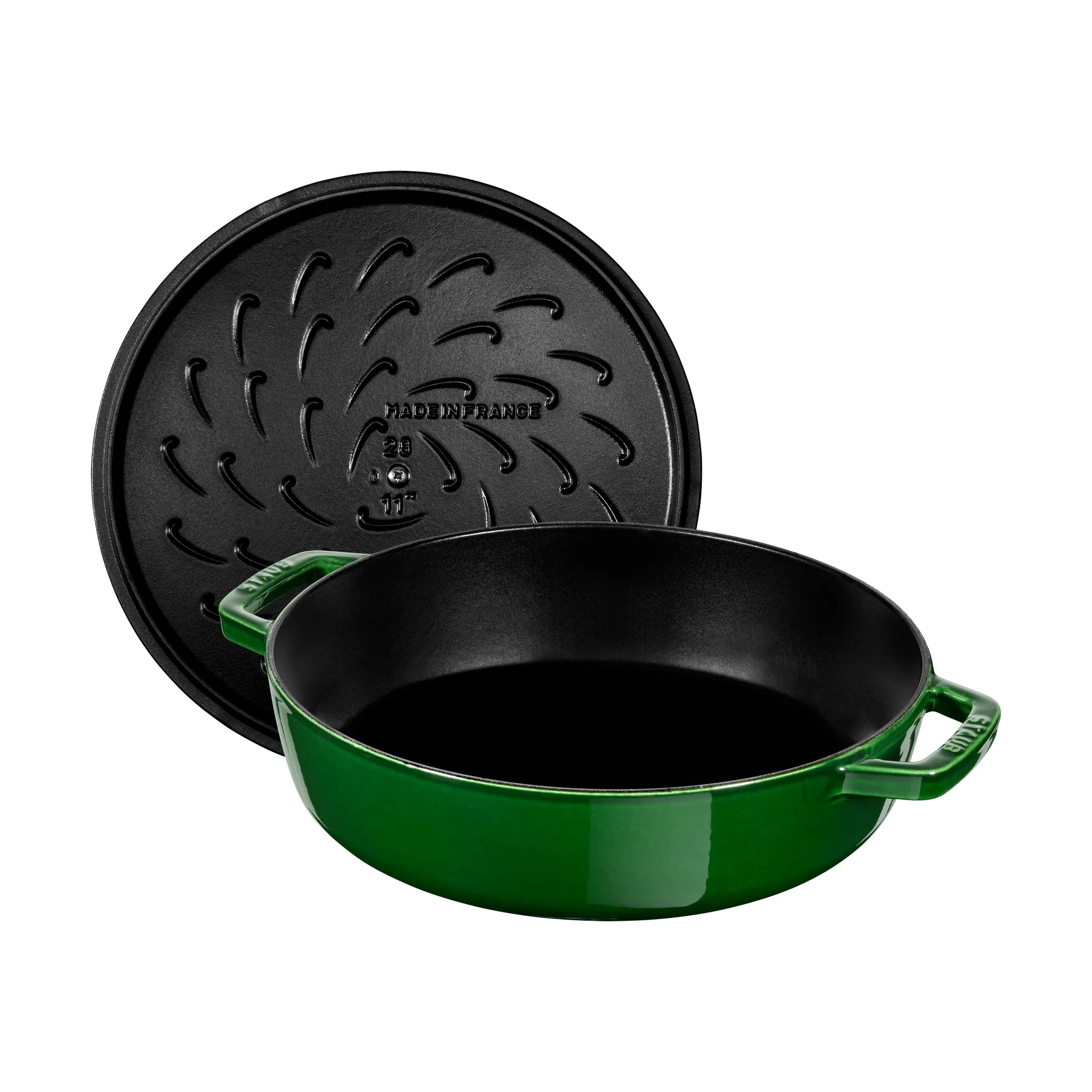 Staub Chistera braiser cast iron Ø24 cm, Basil green STAUB
