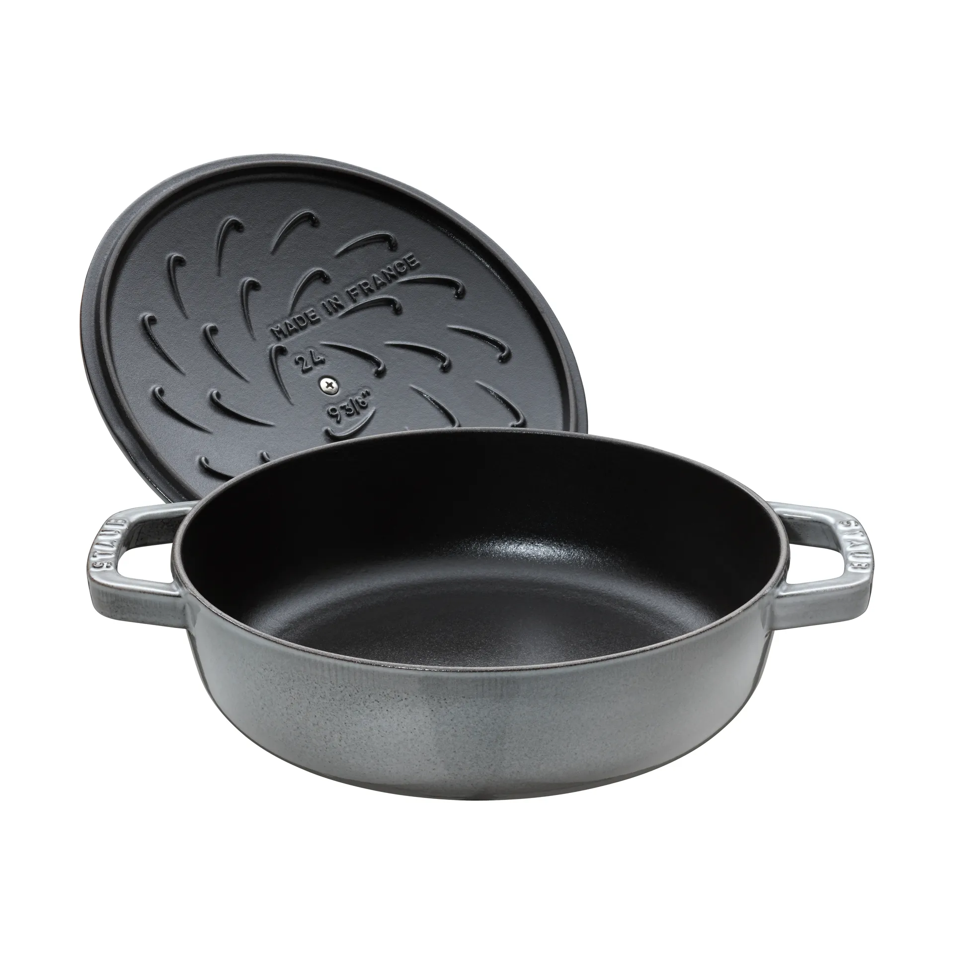 Staub Chistera braiser cast iron Ø24 cm, Graphite gray STAUB