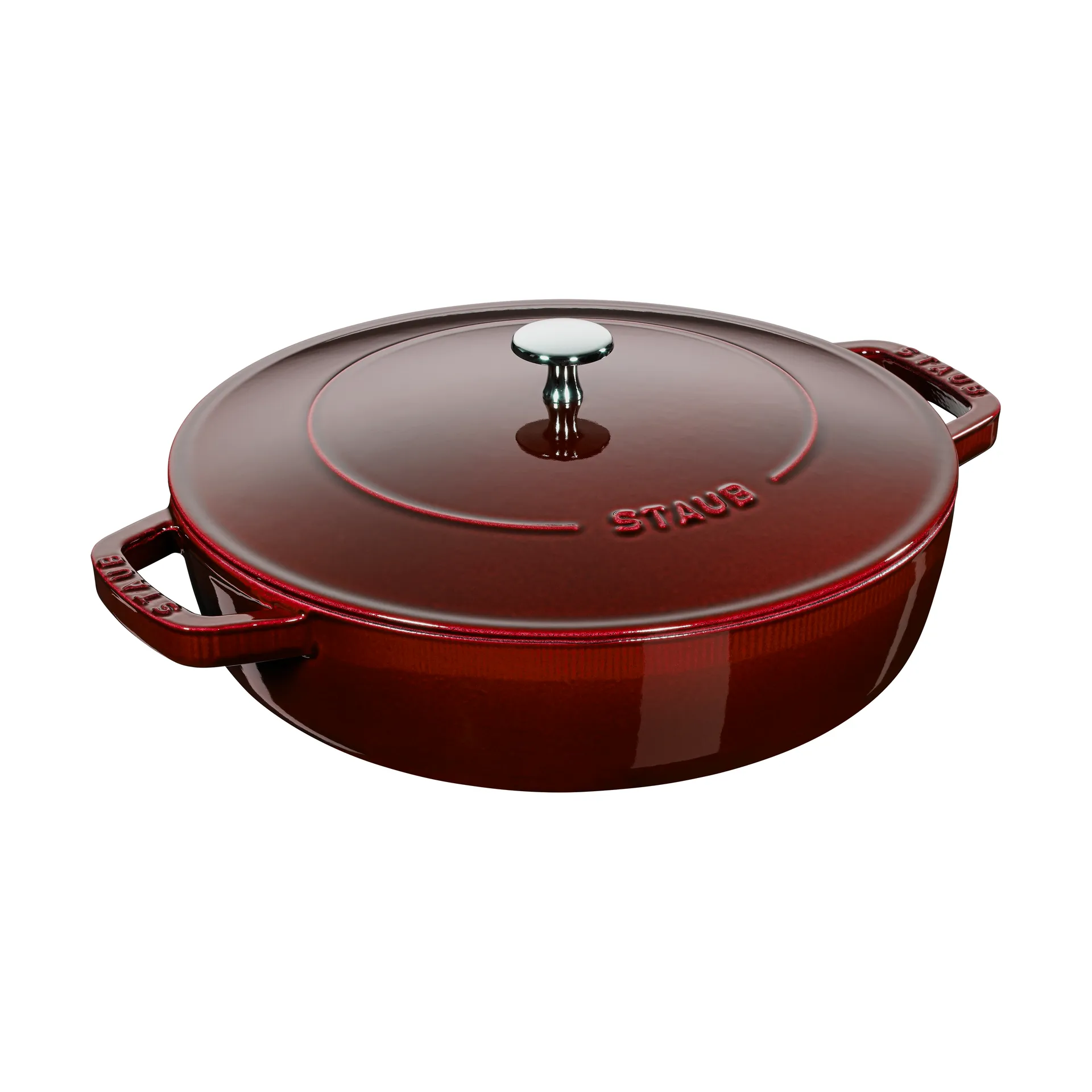 Staub Chistera braising pan cast iron Ø28 cm, Grenadine red STAUB