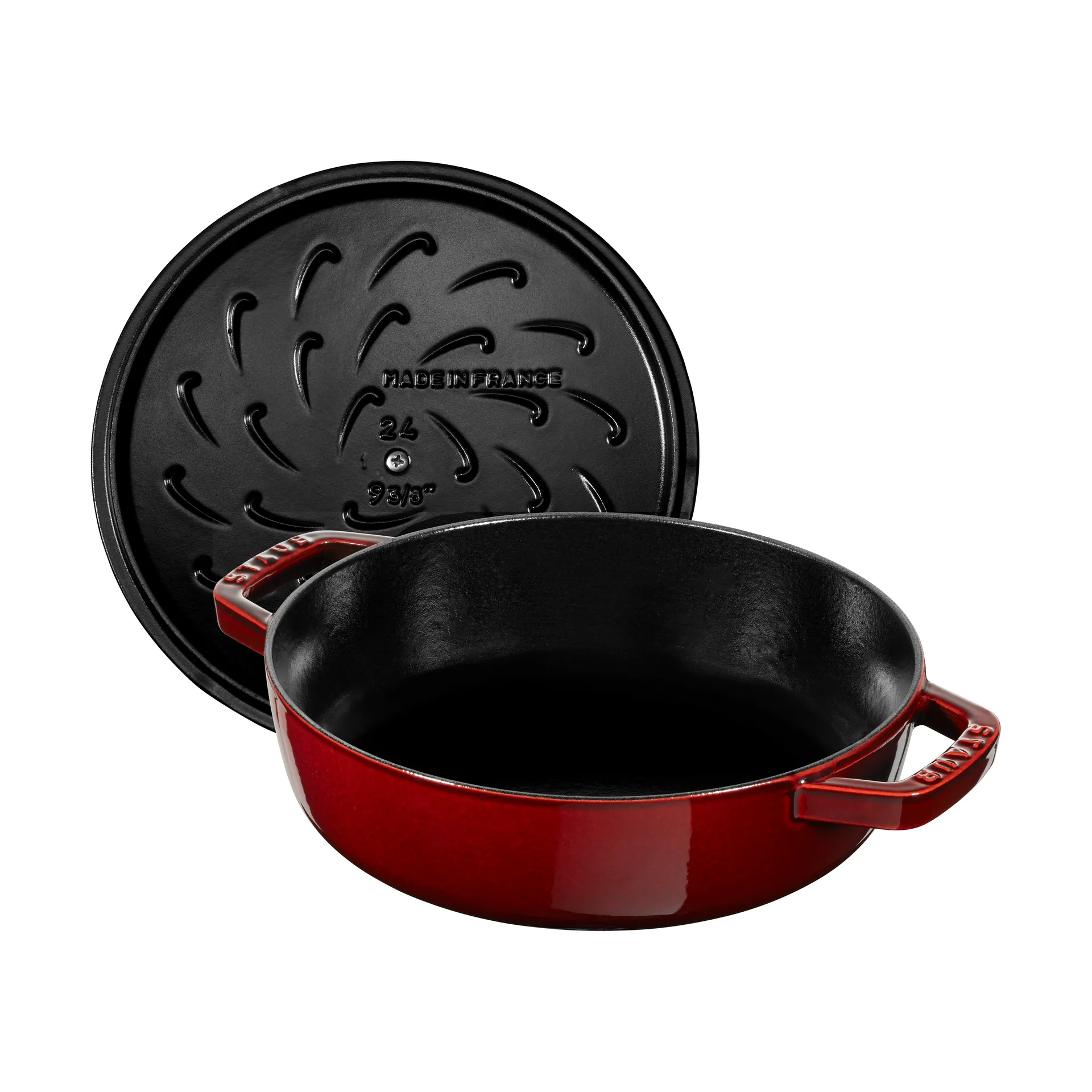 Staub Chistera braising pan cast iron Ø28 cm, Grenadine red STAUB