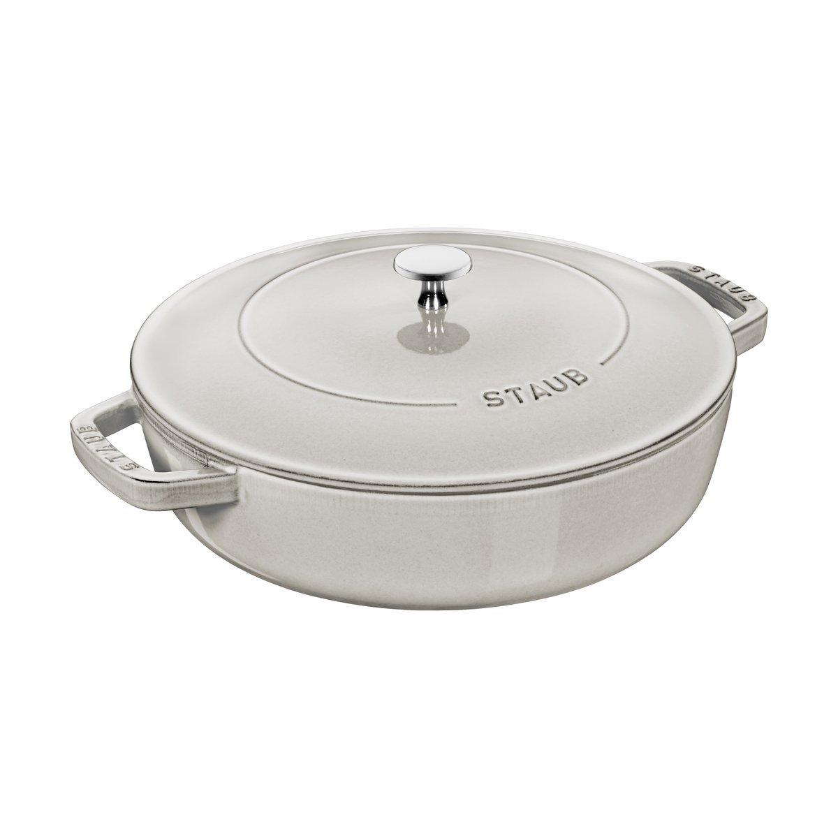 Staub Chistera braising pan cast iron o28 cm White truffle