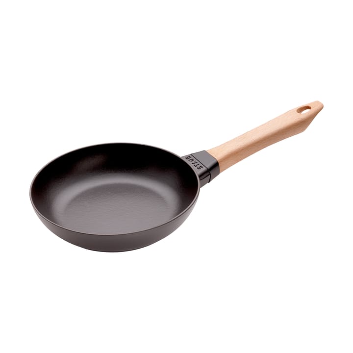 Staub frying pan cast iron black light wood handle - Ø20 cm - STAUB