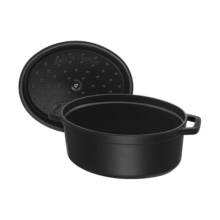 Staub La Cocotte oval cast iron pot 0.6 L, Black STAUB