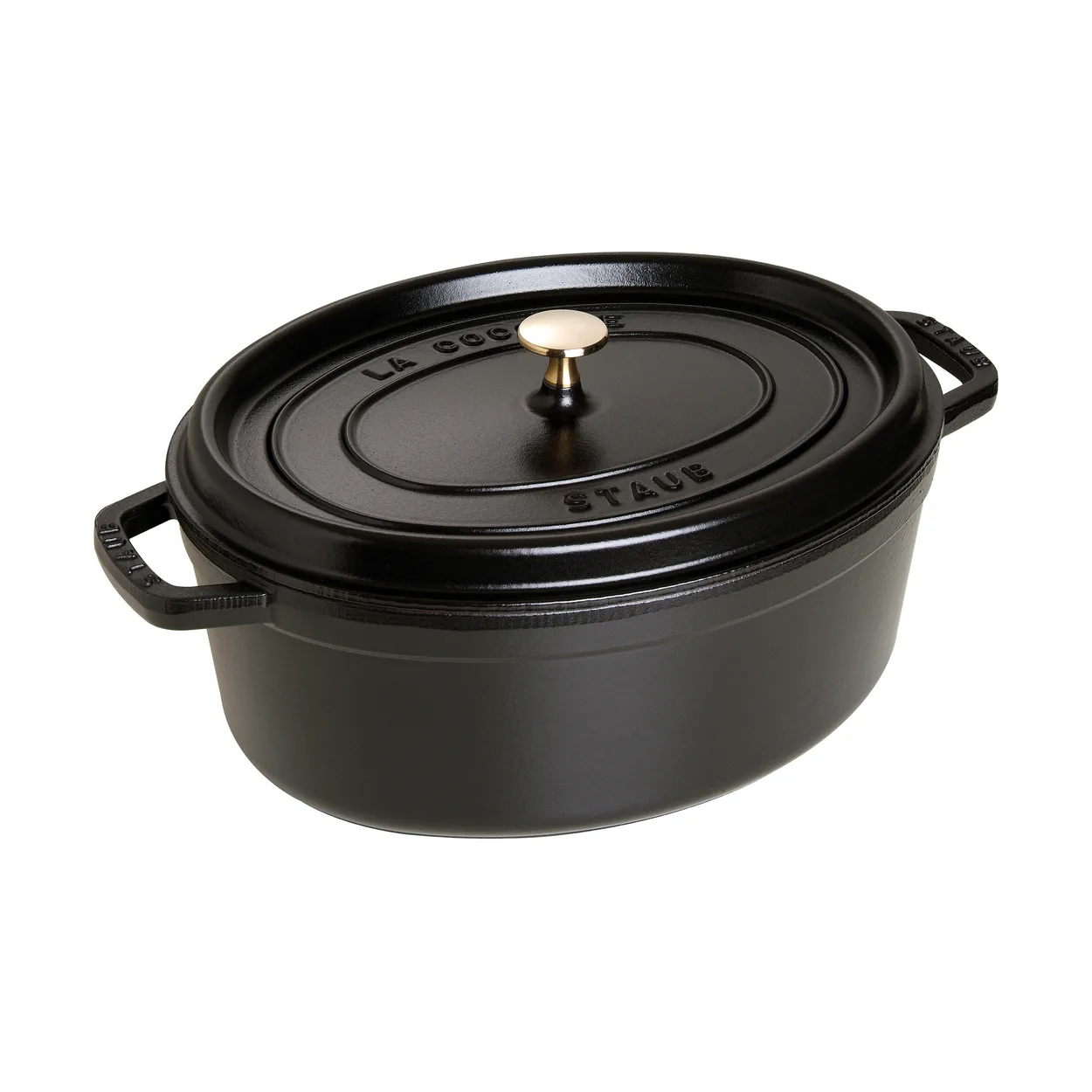 Staub La Cocotte oval cast iron pot 6.7 L Black | Scandinavian Design | Cooking pots & Casserole dishes | Black