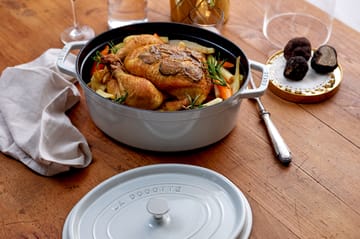 Staub La Cocotte oval cast iron pot 6.7 L - White truffle - STAUB
