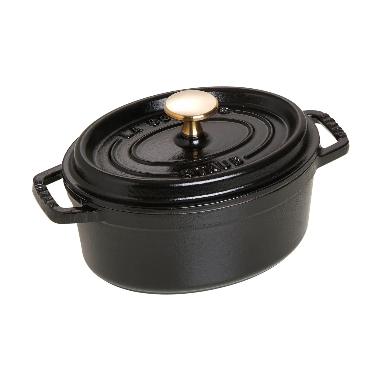 Staub La Cocotte oval pot cast iron 1 L Black | Scandinavian Design | Cooking pots & Casserole dishes | Black