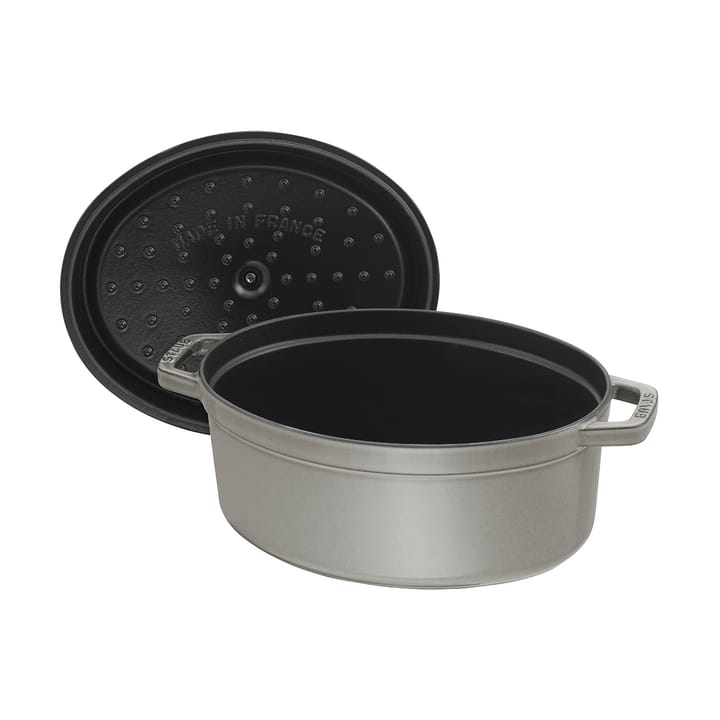 Staub La Cocotte oval pot cast iron 1 L, Graphite gray STAUB