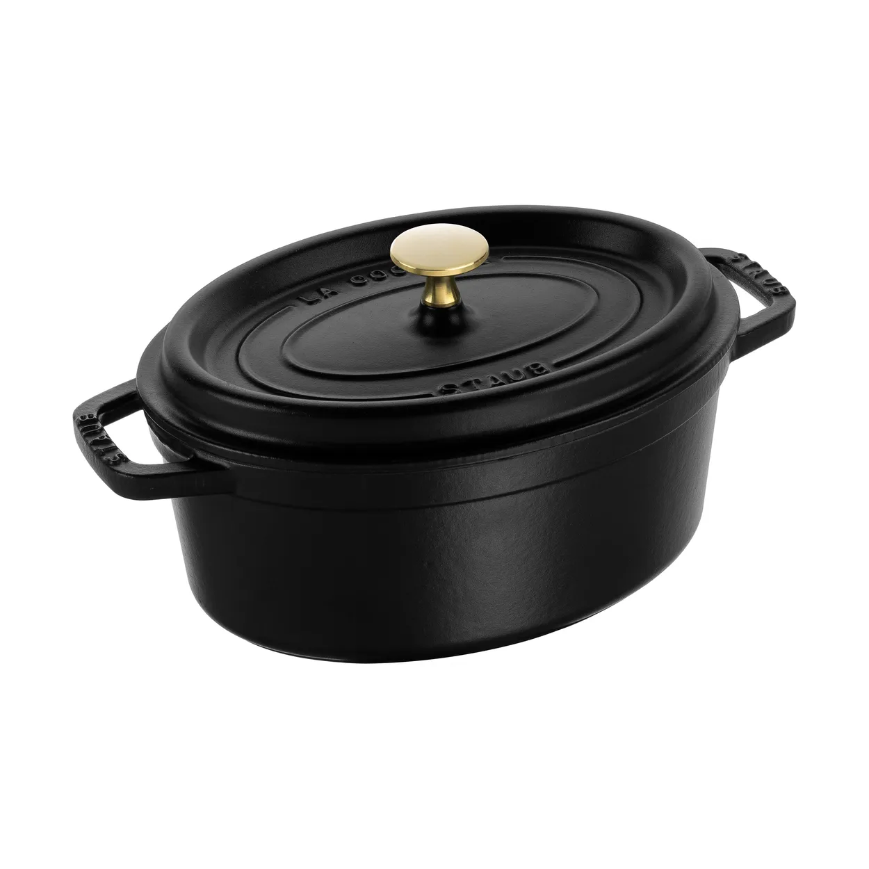 Staub La Cocotte oval pot cast iron 2.35 L Black | Scandinavian Design | Cooking pots & Casserole dishes | Black