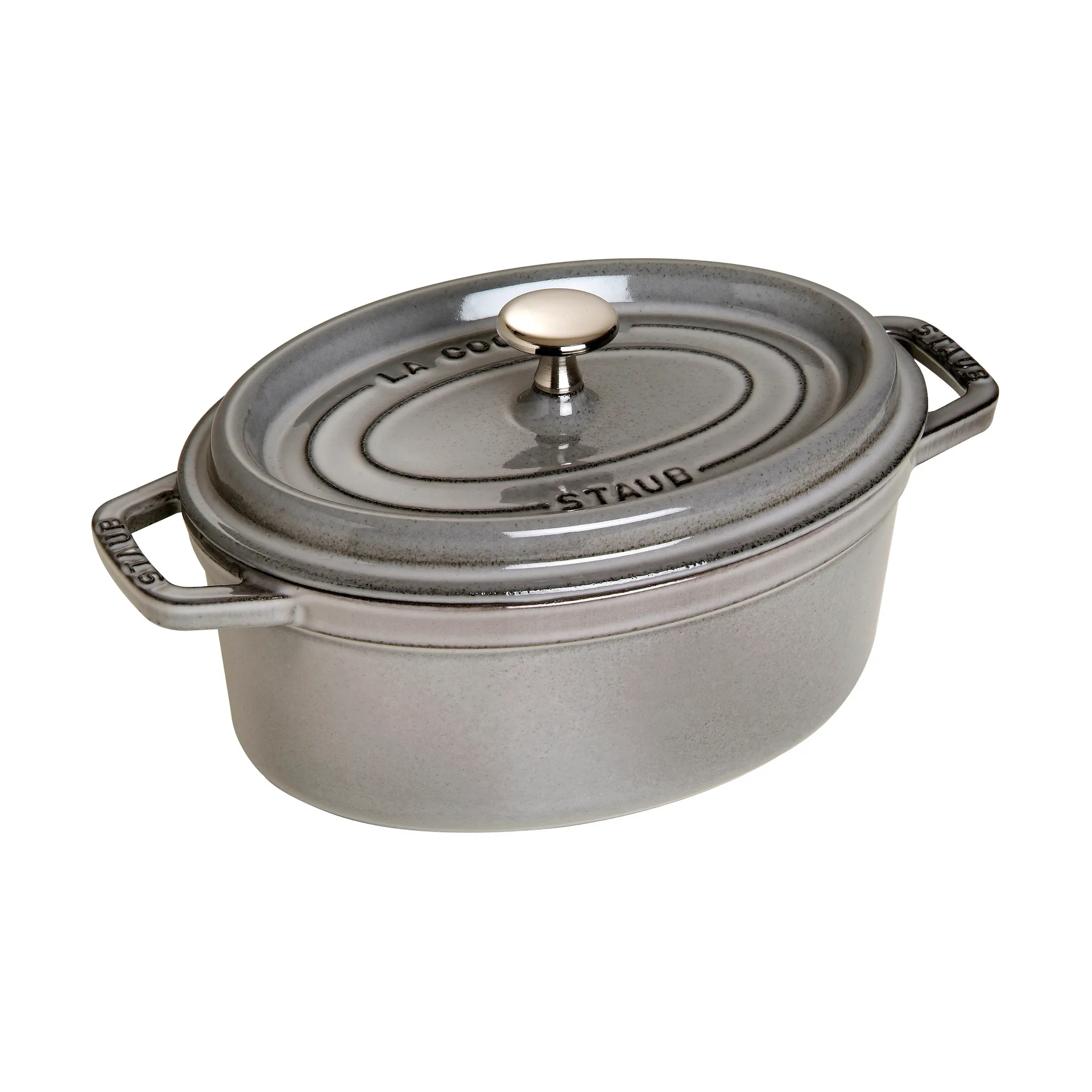 Staub La Cocotte oval pot cast iron 2.35 L, Graphite gray STAUB