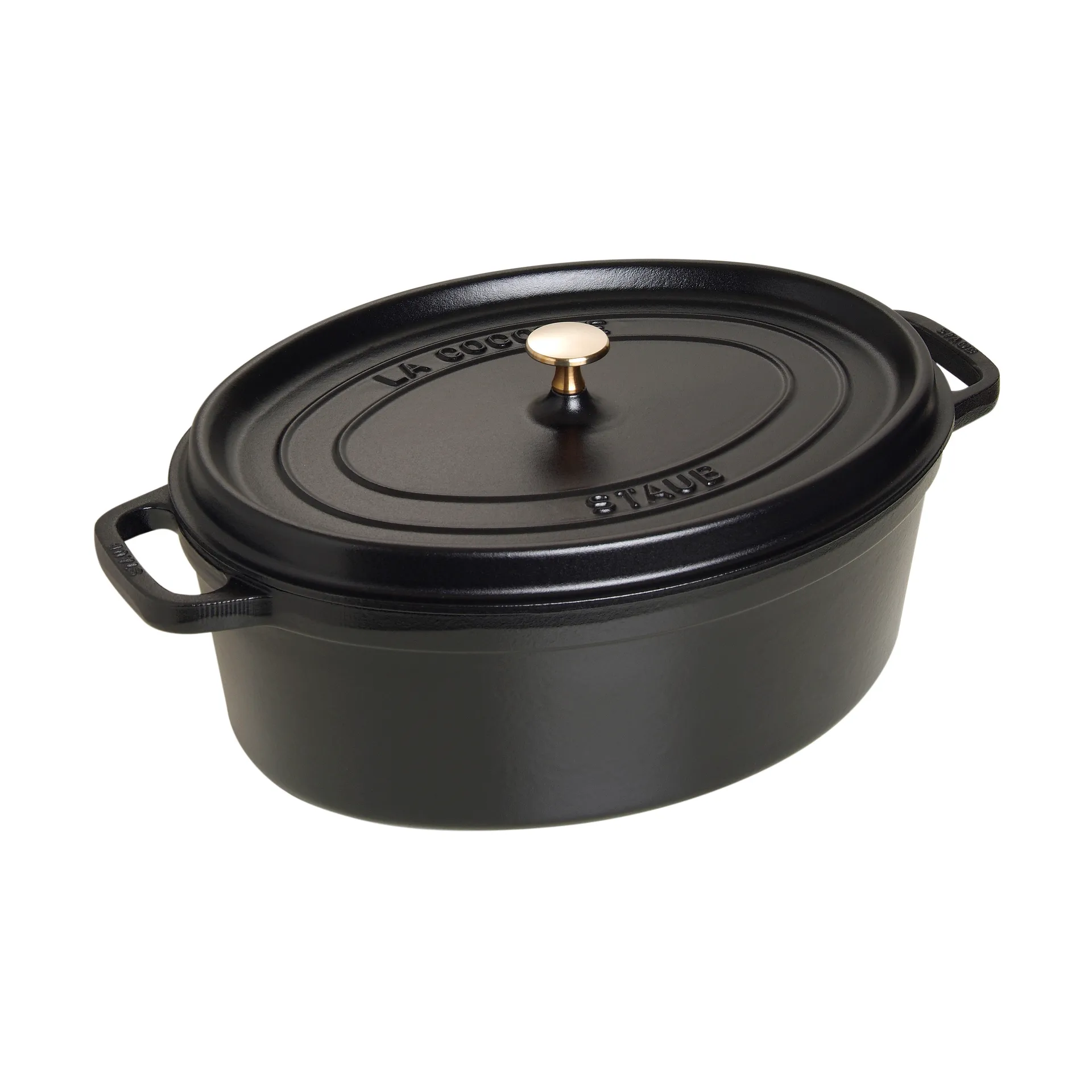 Staub La Cocotte oval pot cast iron 8 L, Black STAUB