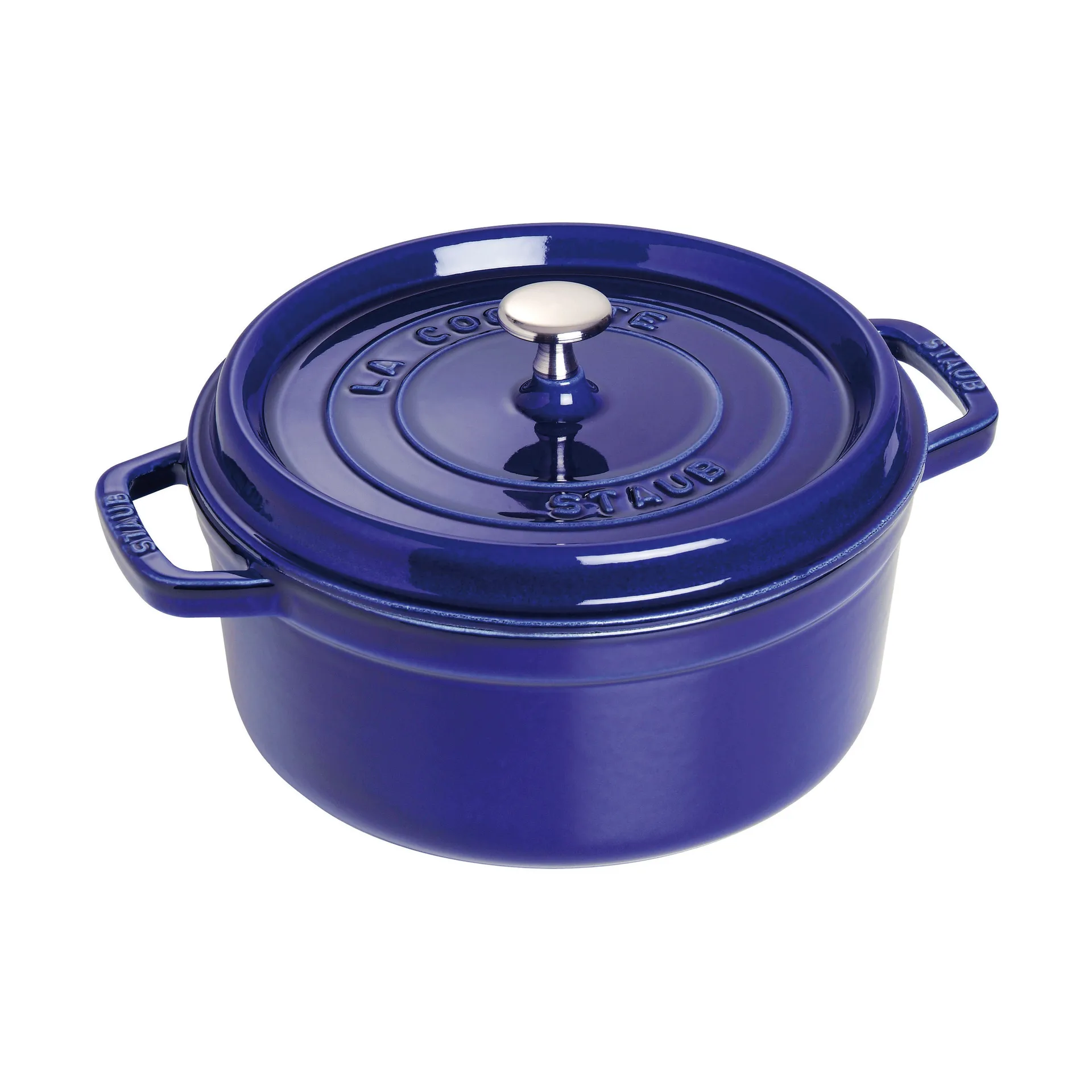 Staub La Cocotte round casserole cast iron 2.6 L, Dark blue STAUB