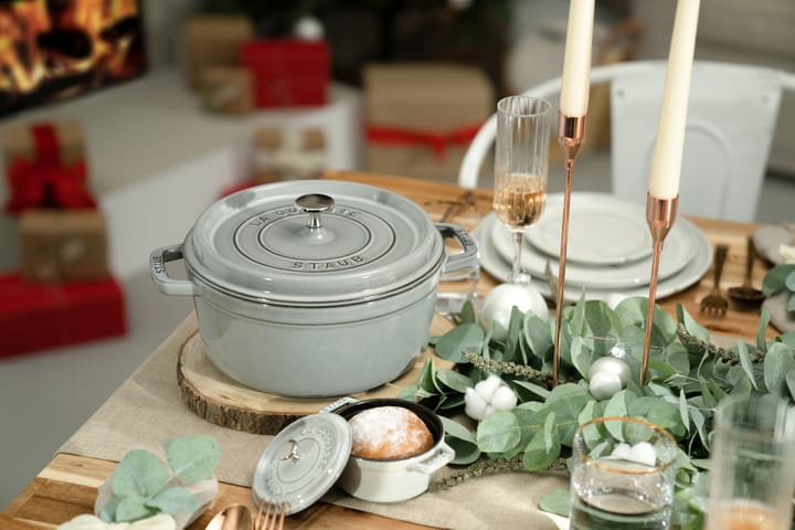 Staub La Cocotte round casserole cast iron 2.6 L, Graphite gray STAUB