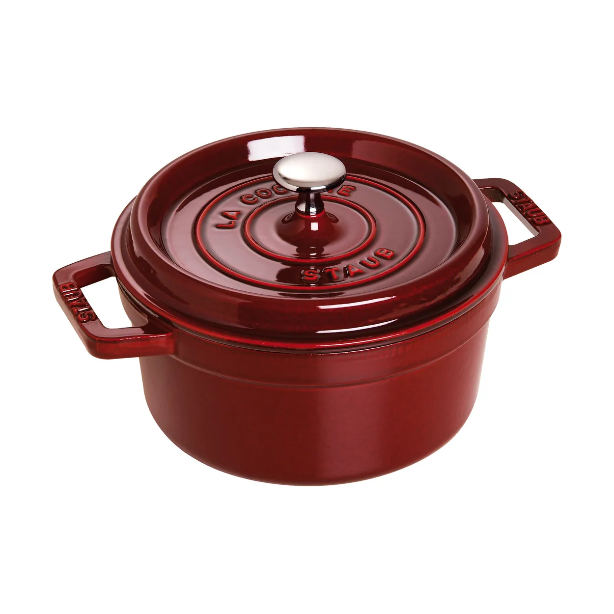 Staub La Cocotte round casserole cast iron 2.6 L Grenadine red