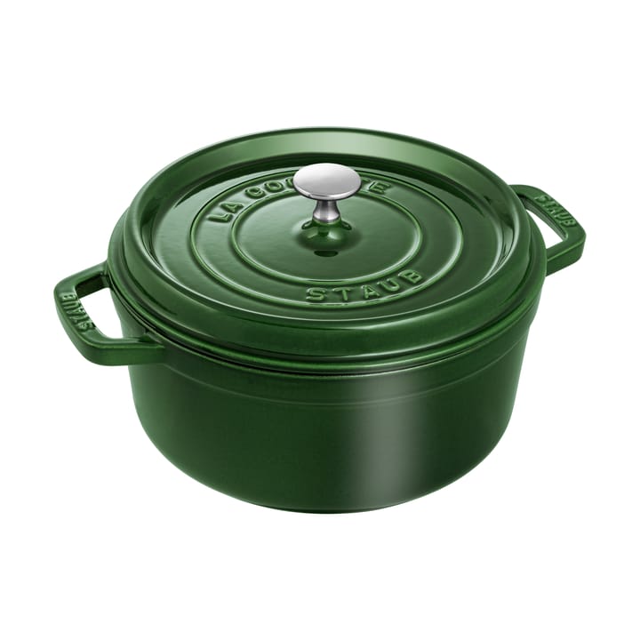 Staub La Cocotte round casserole cast iron 3.8 L - Basil green - STAUB