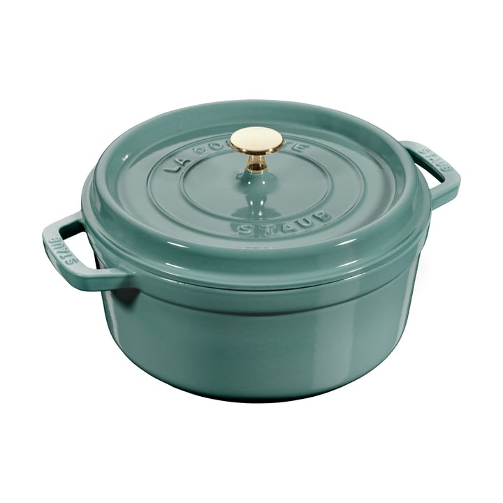 Staub La Cocotte round casserole cast iron 3.8 L - Eucalyptus wood - STAUB