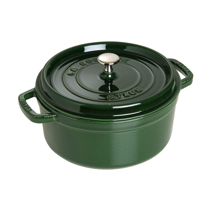 Staub La Cocotte round casserole cast iron 5.2 L - Basil green - STAUB