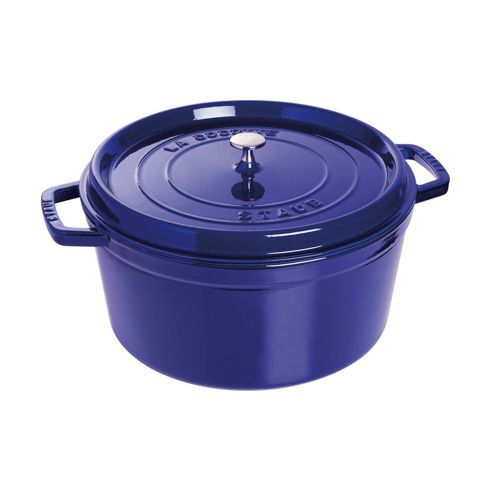Staub La Cocotte round casserole cast iron 8.4 L, Dark blue STAUB