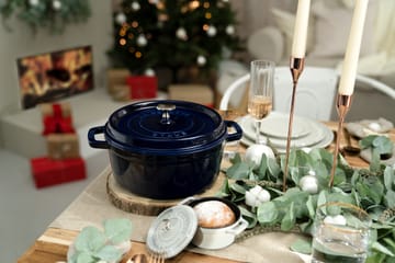 Staub La Cocotte round casserole cast iron 8.4 L - Dark blue - STAUB