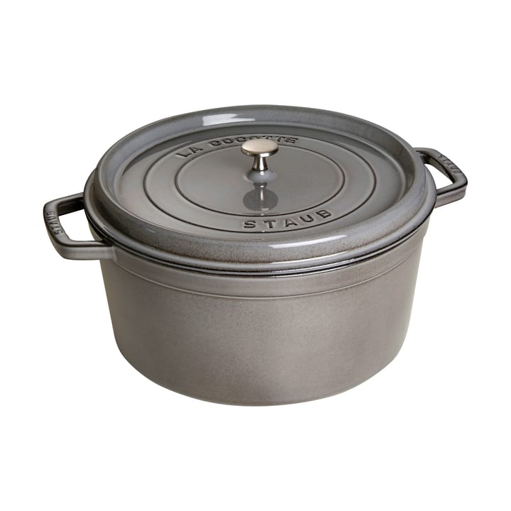 Staub La Cocotte round casserole cast iron 8.4 L - Graphite gray - STAUB