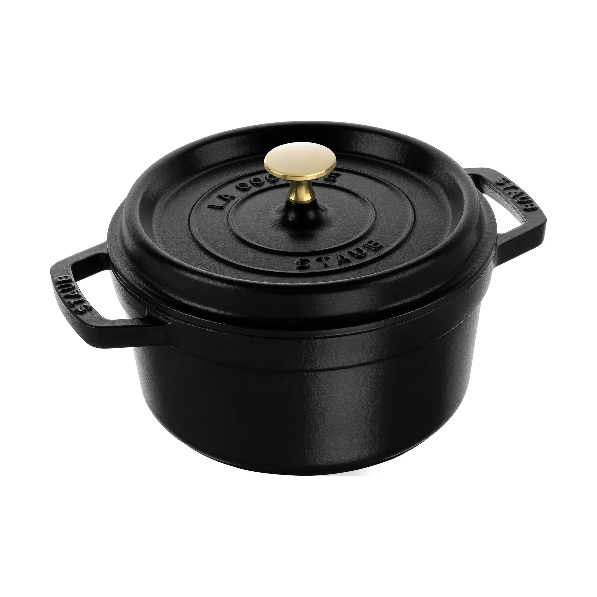Staub La Cocotte round cast iron pot 2.2 L, Black STAUB