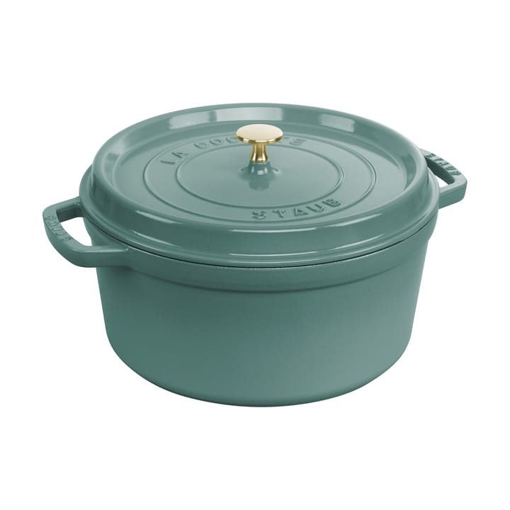 Staub La Cocotte round cast iron pot 6.7 L - Eucalyptus wood - STAUB