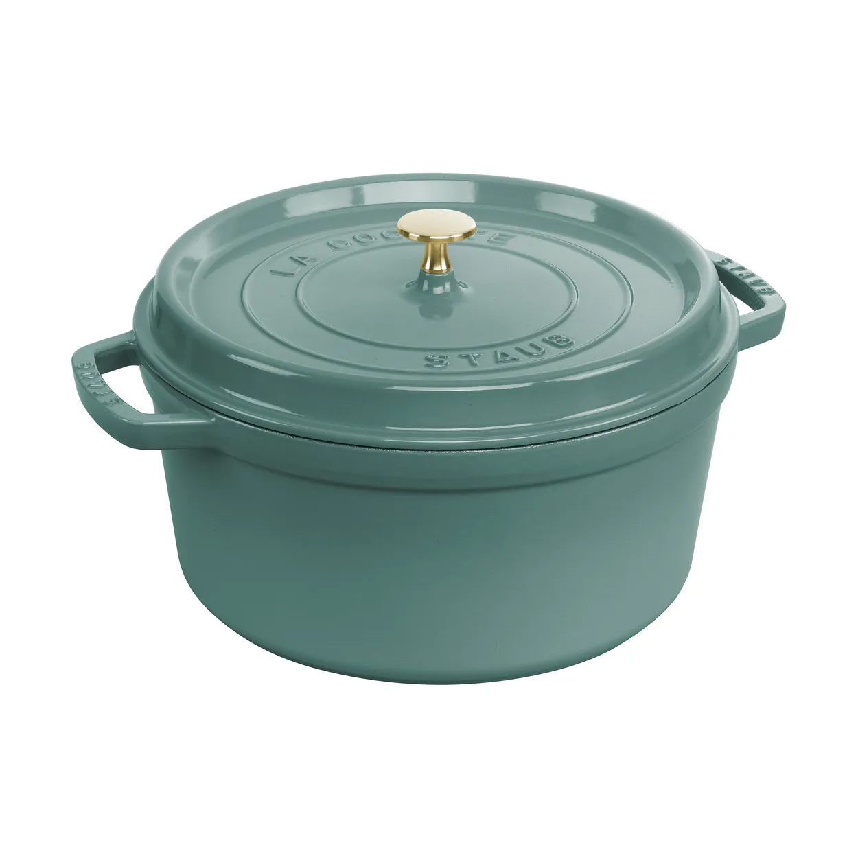 Staub La Cocotte round cast iron pot 6.7 L Eucalyptus wood