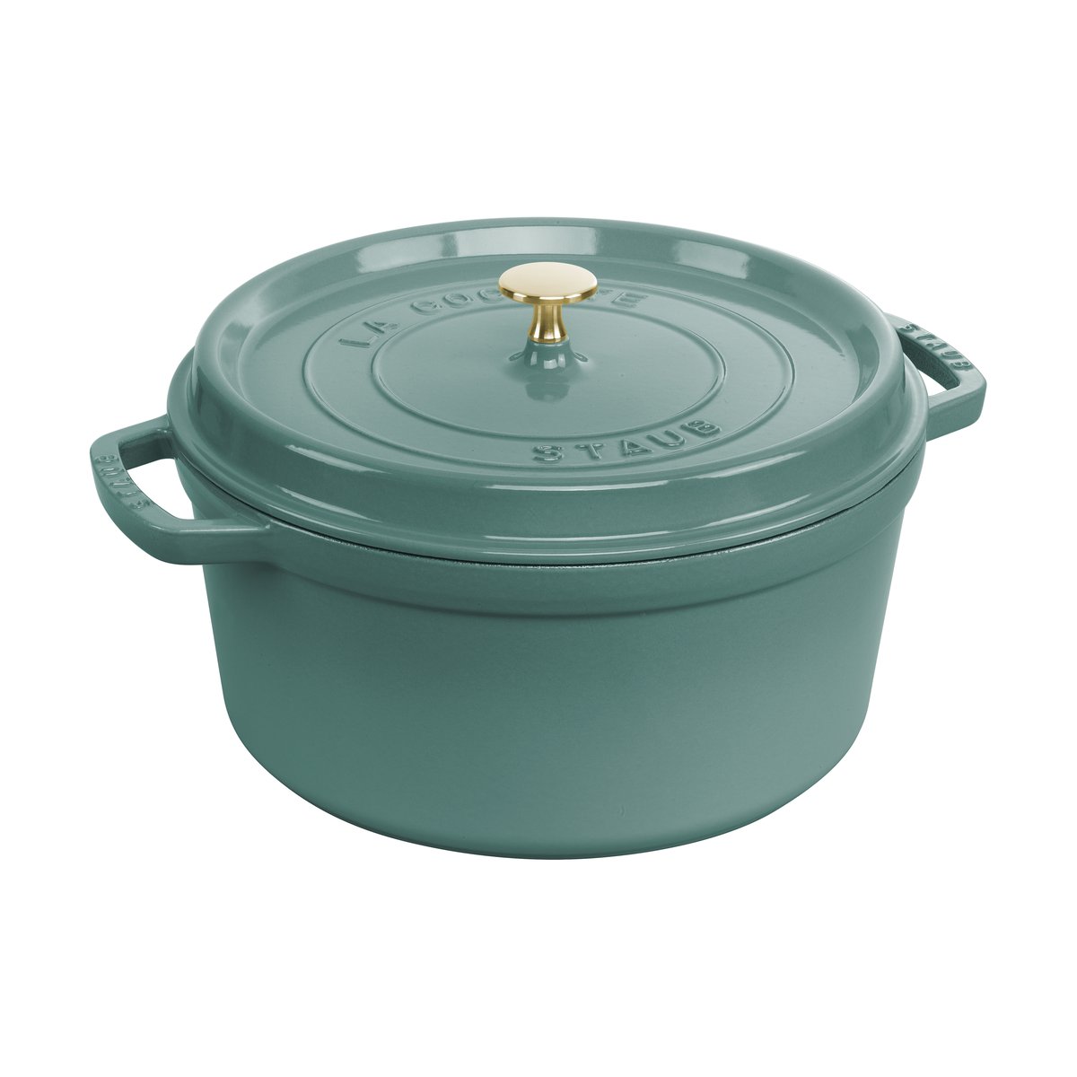 STAUB Staub La Cocotte round cast iron pot 6.7 L Eucalyptus wood