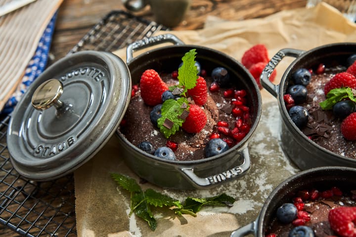 Staub La Cocotte round cocotte cast iron 0.4 L, Graphite gray STAUB