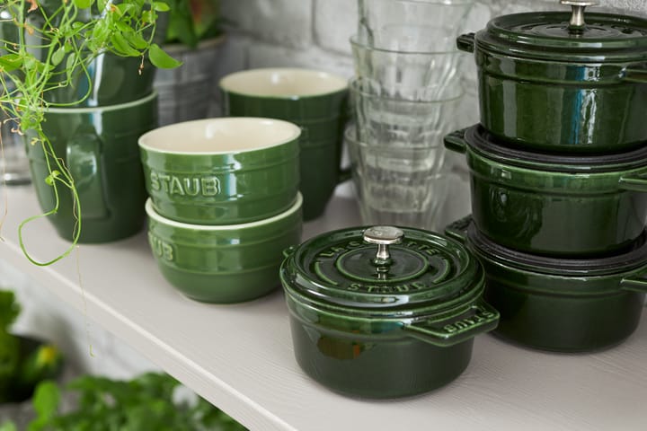 Staub La Cocotte round pot cast iron 0.25 L, Basil green STAUB