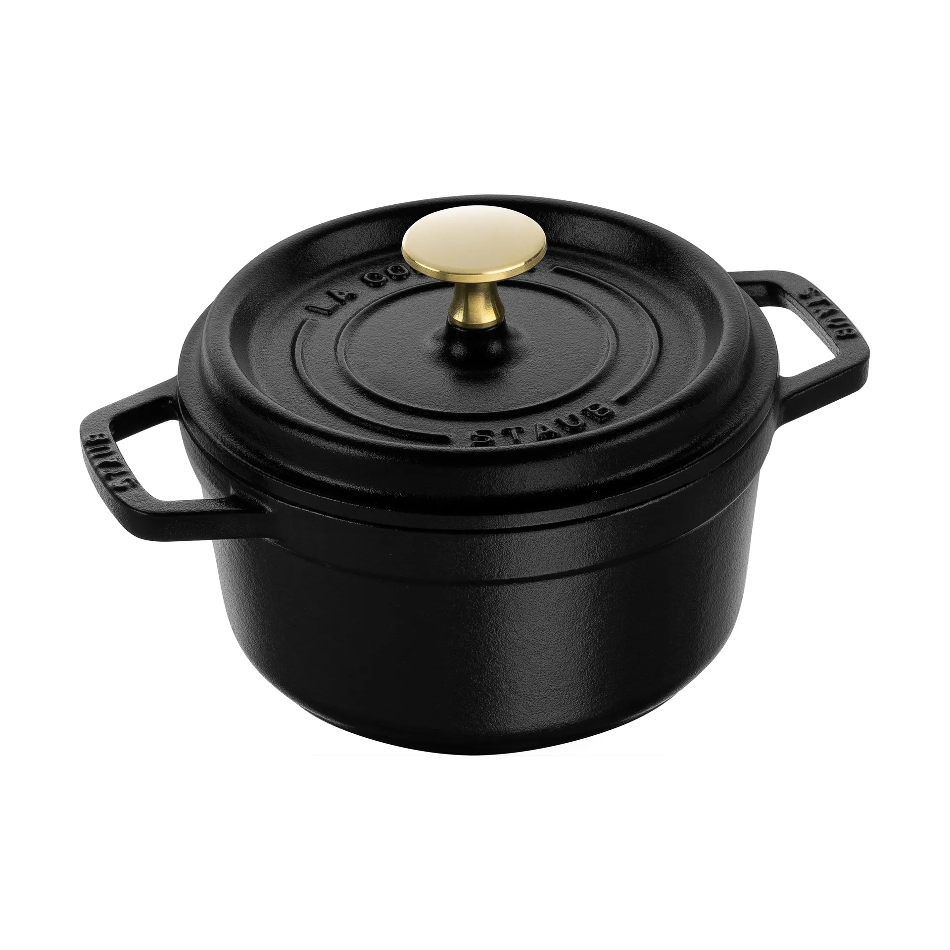 Staub La Cocotte round pot cast iron 1.2 L, Black STAUB