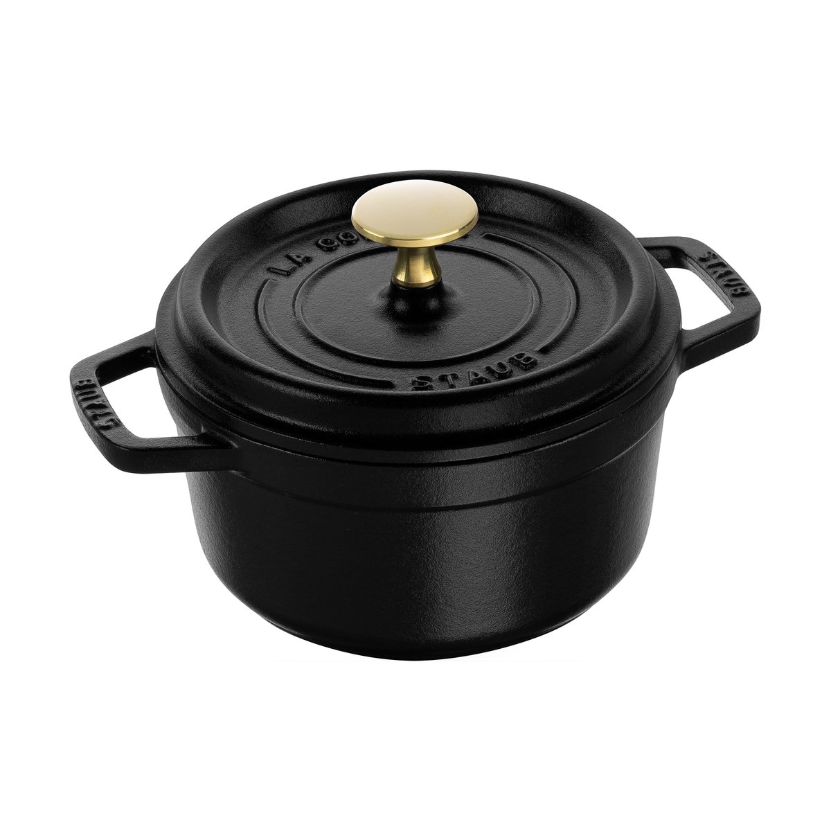 STAUB Staub La Cocotte round pot cast iron 1.2 L Black