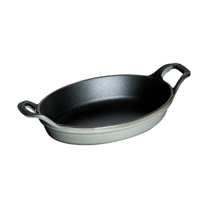 Staub oval baking dish cast iron 15 cm - Graphite gray - STAUB