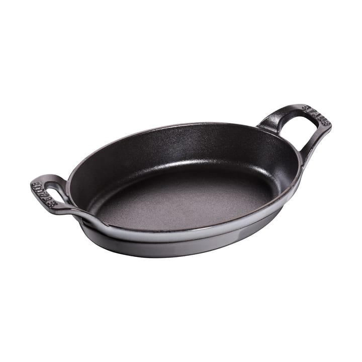 Staub oval casserole cast iron 21 cm - Graphite gray - STAUB