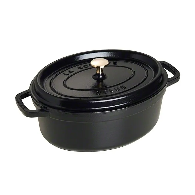 Staub oval casserole dish 4.2 l, black STAUB