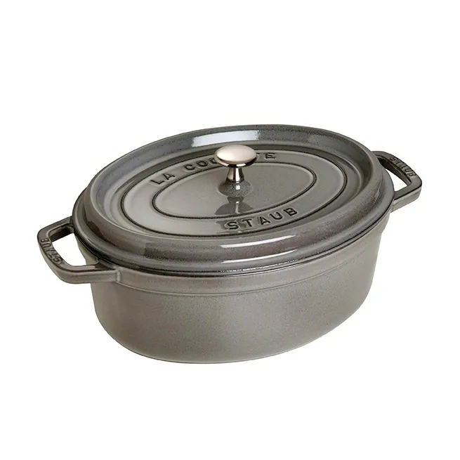 Staub oval casserole dish 4.2 l, grey STAUB