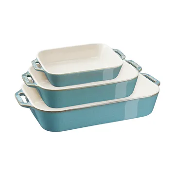 Staub oven dishes 3 pieces - Antique turquoise - STAUB