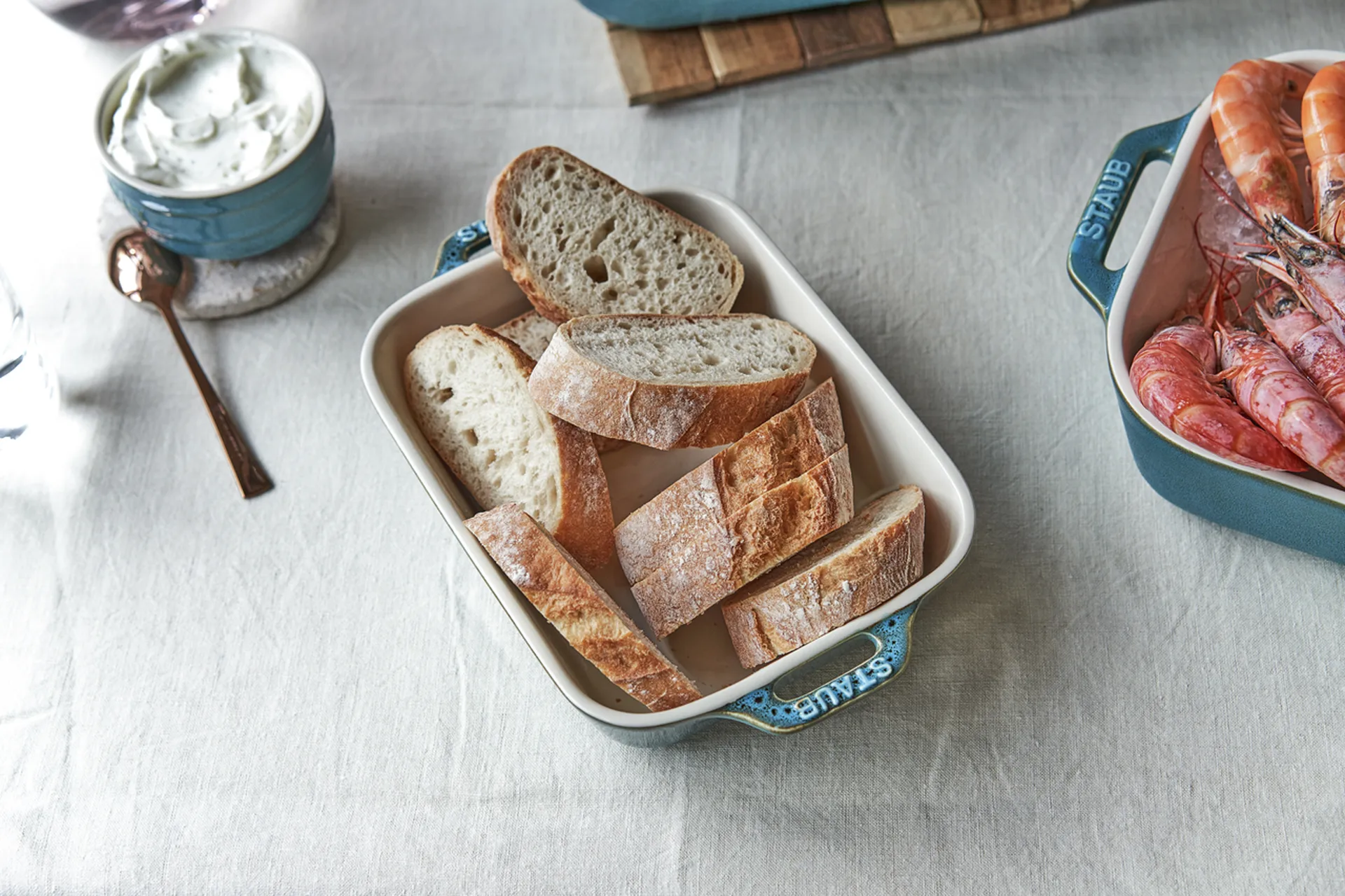 Staub oven dishes 3 pieces, Antique turquoise STAUB