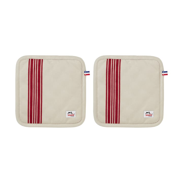 Staub oven mitt 21x21 cm 2-pack - Cherry - STAUB