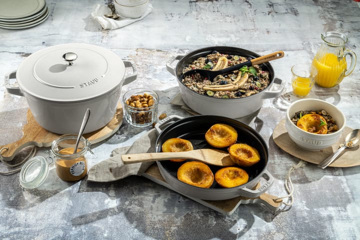 Staub Pot & saucepan set stackable 5 pieces, White truffle STAUB