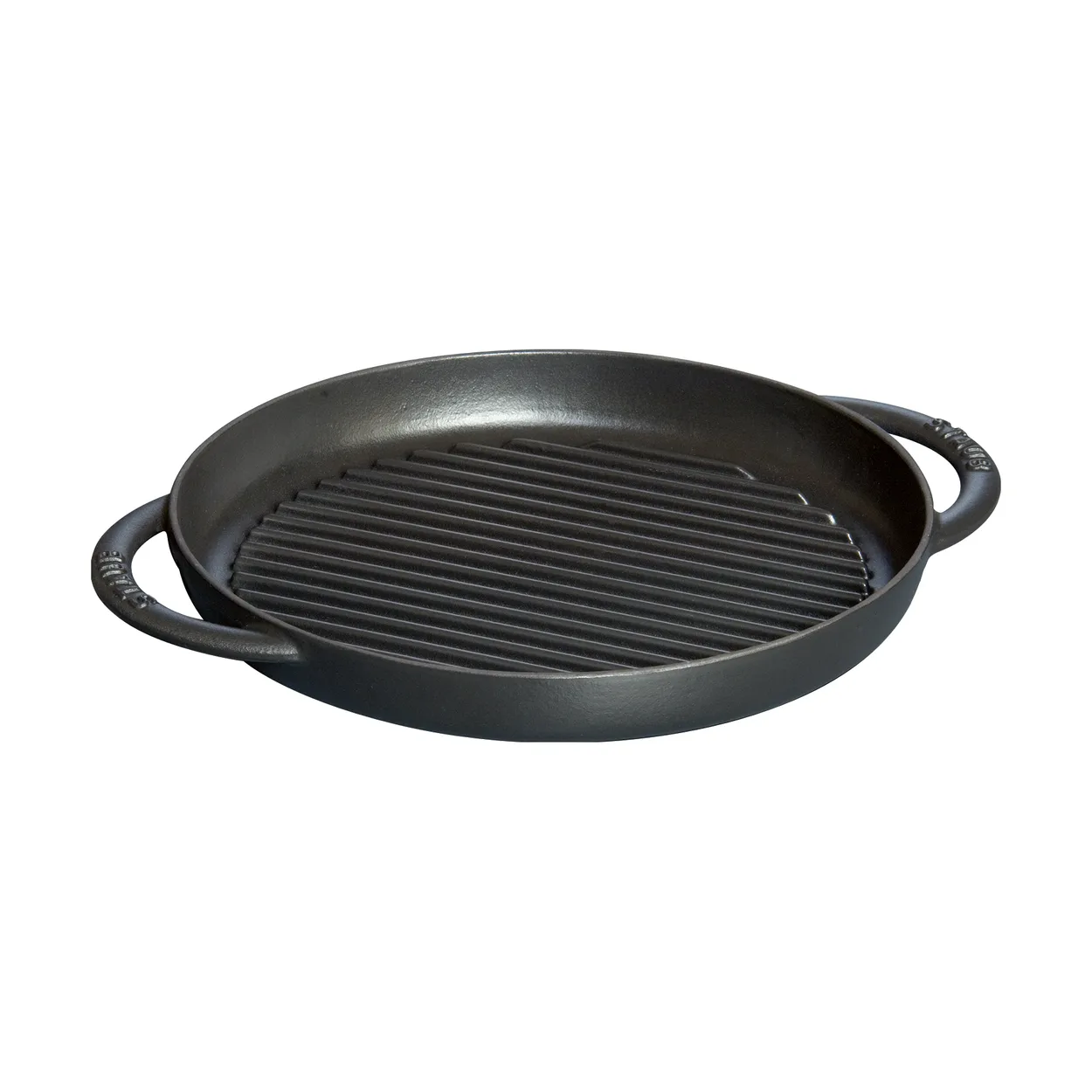Staub Pure cast iron grill pan round black o26 cm | Scandinavian Design | Grill & griddle pans | Black
