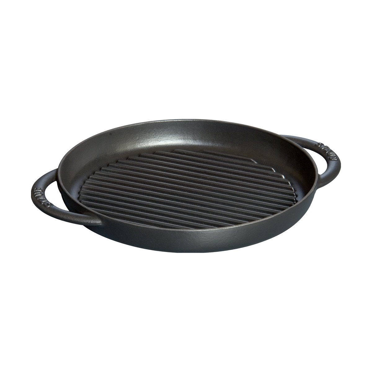 Staub Pure cast iron grill pan round black o26 cm | Scandinavian Design | Grill & griddle pans | Black