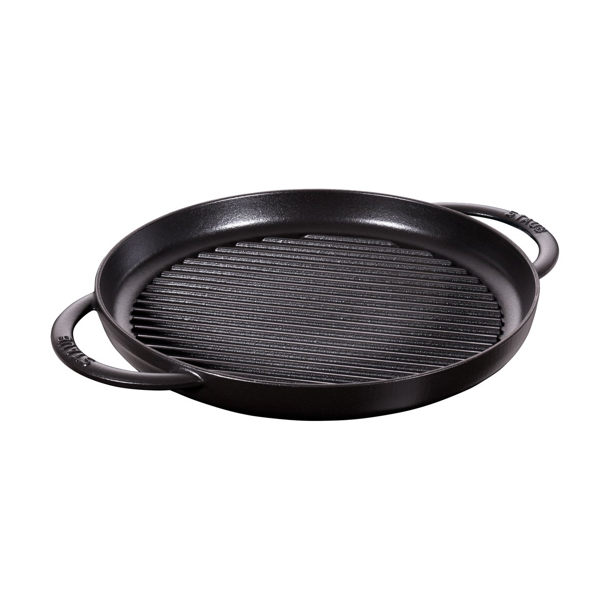 Staub Pure cast iron grill pan round black o30 cm | Scandinavian Design | Grill & griddle pans | Black