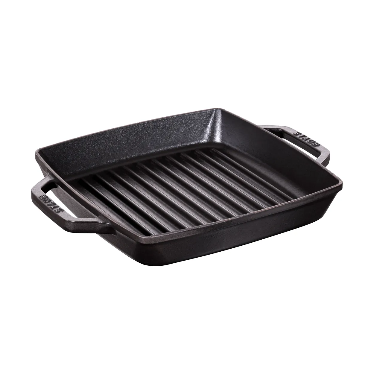 Staub Pure grill pan cast iron square black 23 cm | Scandinavian Design | Grill & griddle pans | Black