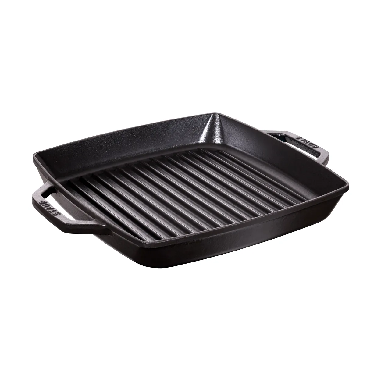 Staub Pure grill pan cast iron square black 28 cm | Scandinavian Design | Grill & griddle pans | Black