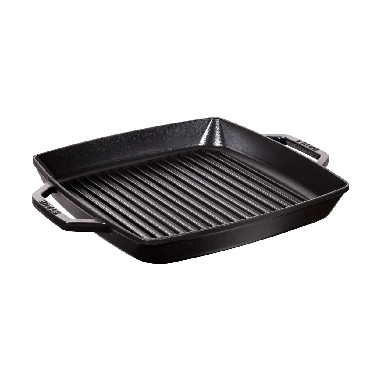 Staub Pure grill pan cast iron square black 33 cm | Scandinavian Design | Grill & griddle pans | Black