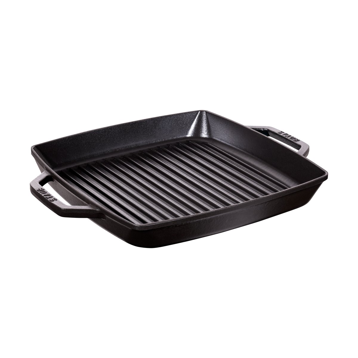 Staub Pure grill pan cast iron square black 33 cm | Scandinavian Design | Grill & griddle pans | Black